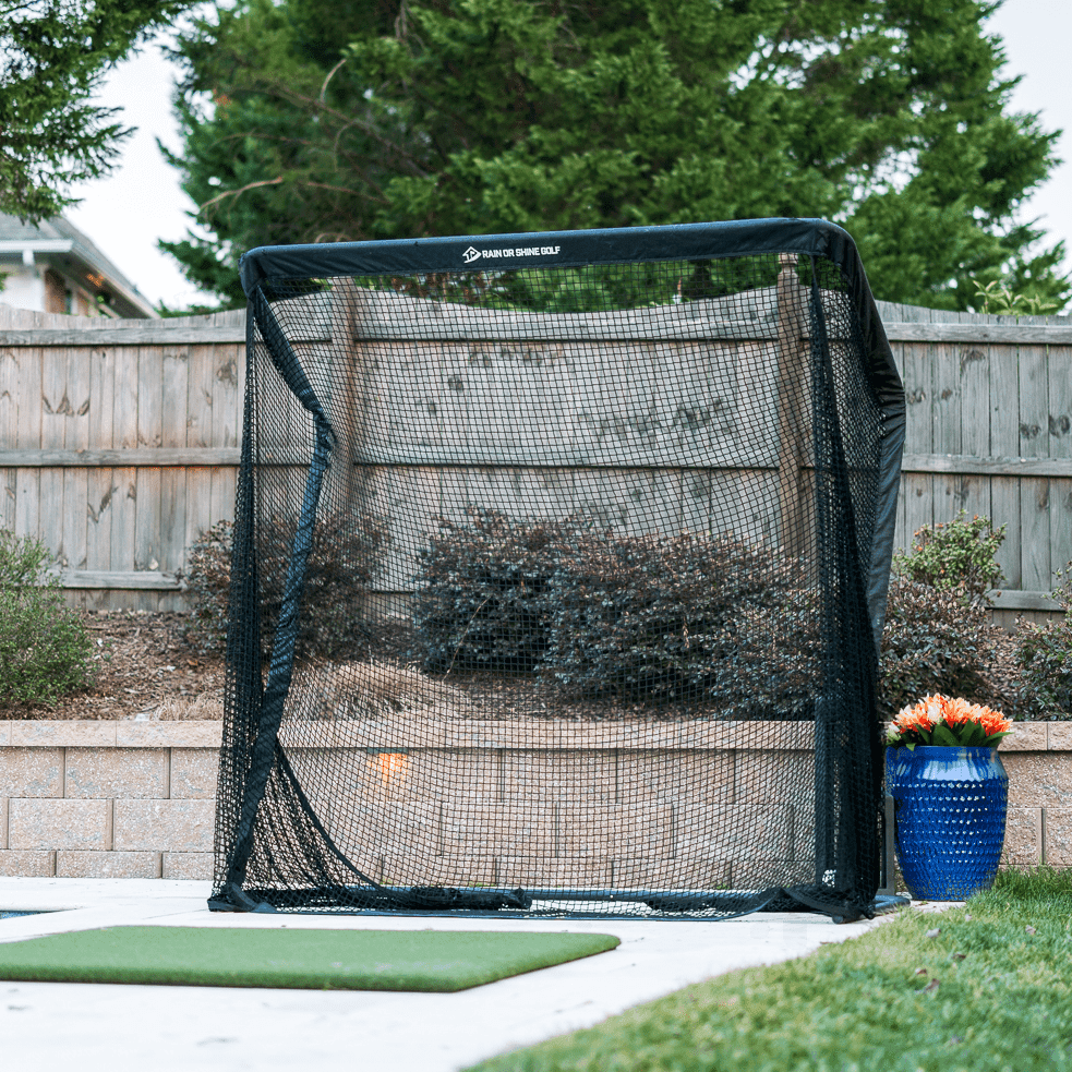 SwingNet Pro Golf Net — freestanding aluminum-frame hitting net