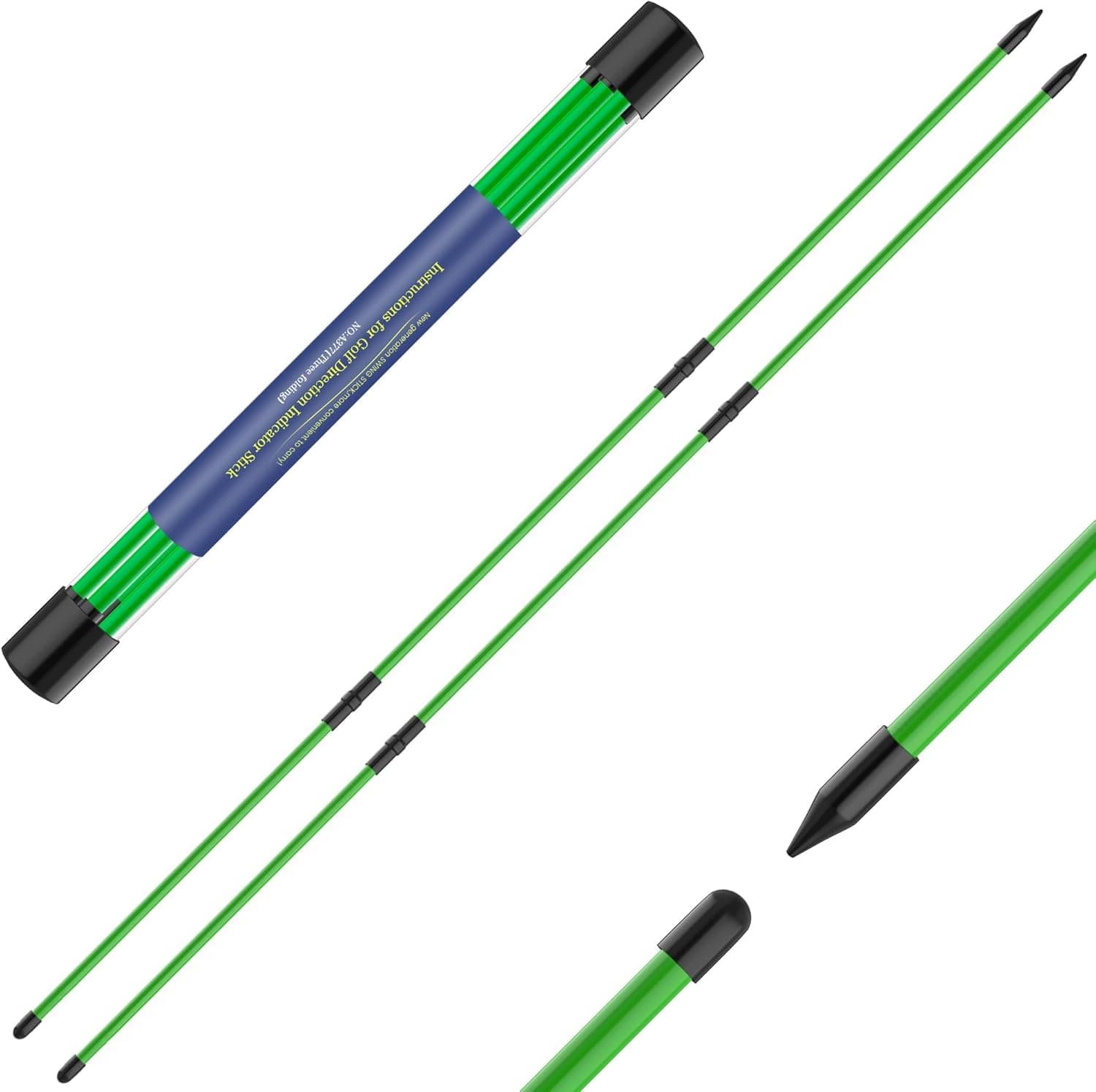Golf alignment stick set for swing practice