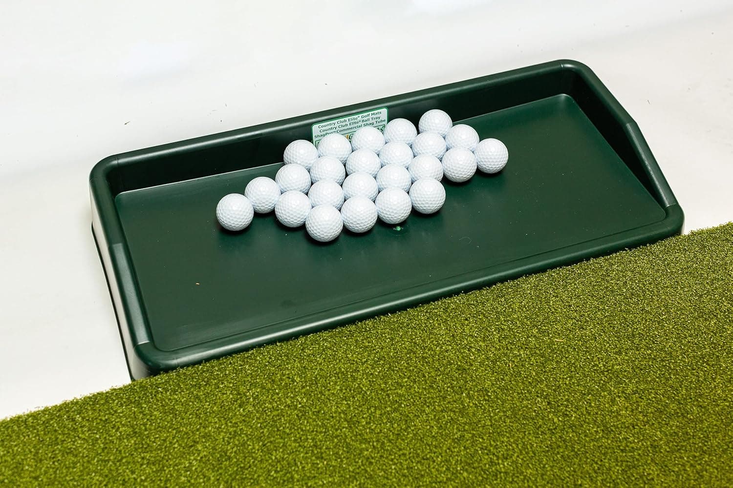 Golf ball tray holder for practice sessions