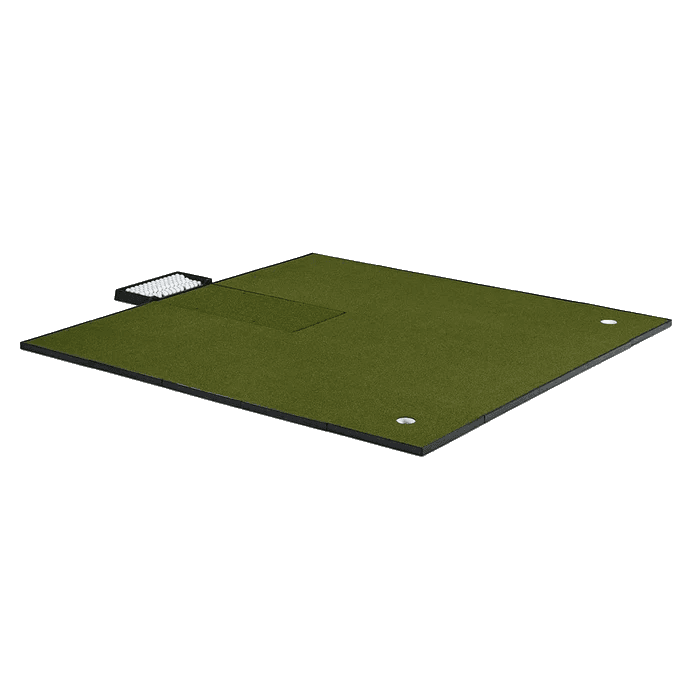 Fiberbuilt Player Preferred Combo Mat with integrated putting green