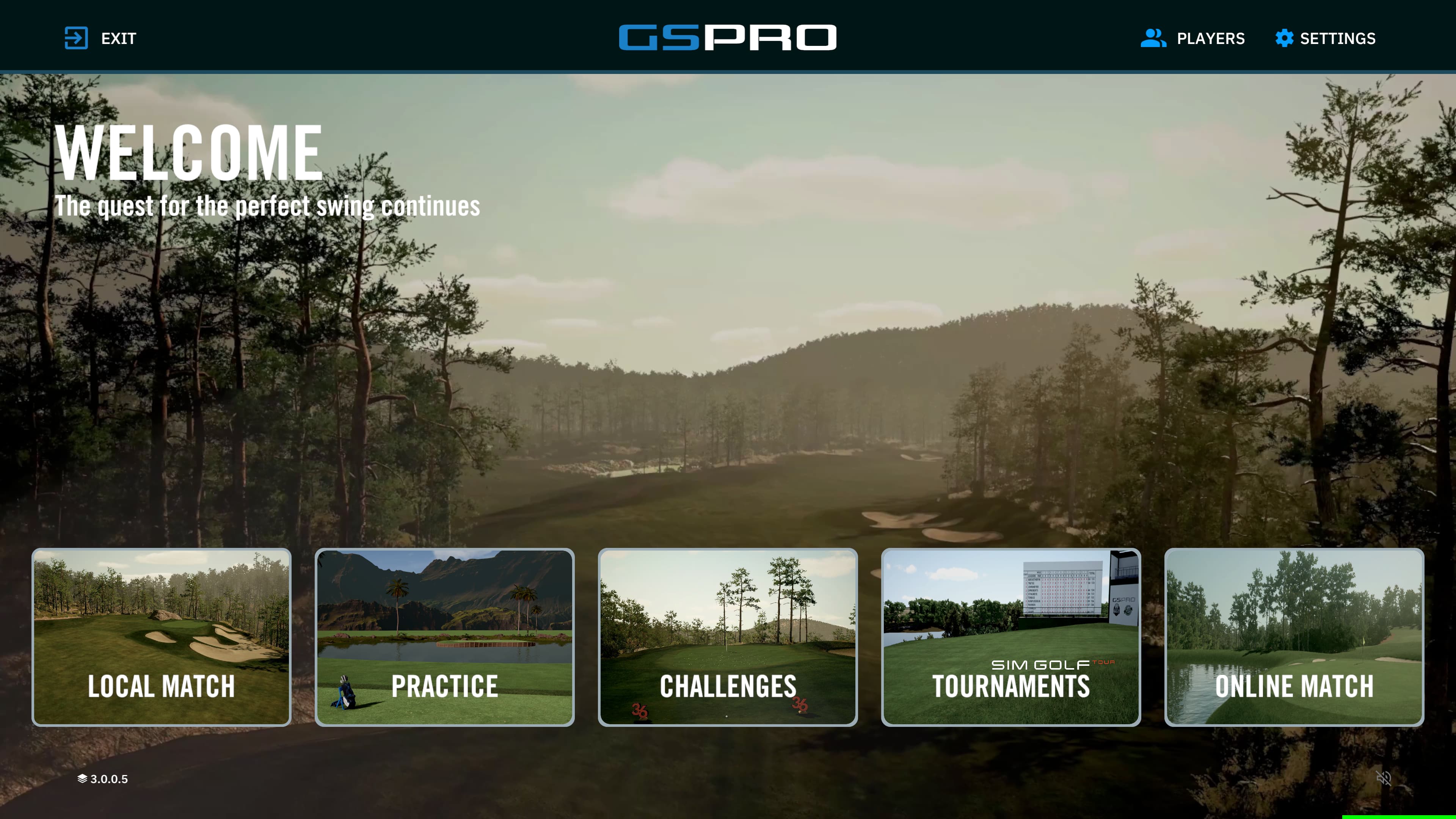 GSPro Golf Simulator Software gameplay screen